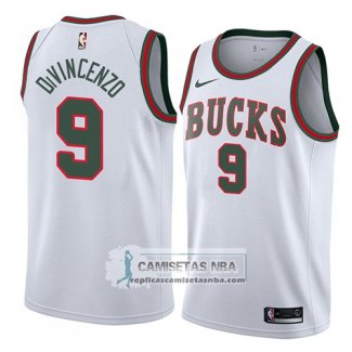 Camiseta Milwaukee Bucks Donte Divincenzo Classic 2018 Blanco