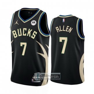 Camiseta Milwaukee Bucks Grayson Allen NO 7 Statement 2022-23 Negro