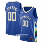 Camiseta Milwaukee Bucks Personalizada Ciudad 2022-23 Azul