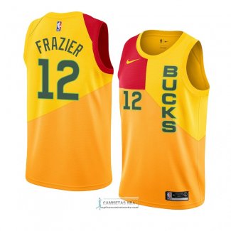 Camiseta Milwaukee Bucks Tim Frazier Ciudad 2018-19 Amarillo