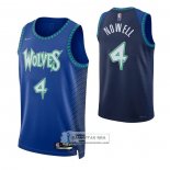 Camiseta Minnesota Timberwolves Jaylen Nowell NO 4 Ciudad 2021-22 Azul