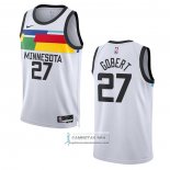 Camiseta Minnesota Timberwolves Rudy Gobert NO 27 Ciudad 2022-23 Blanco