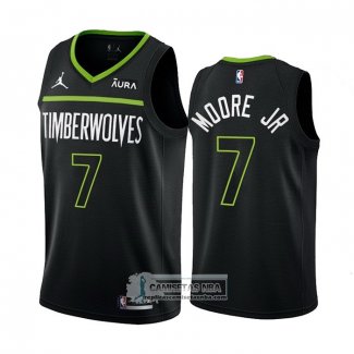 Camiseta Minnesota Timberwolves Wendell Moore Jr. NO 7 Statement 2022-23 Negro