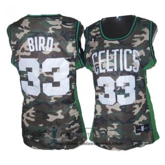 Camiseta Mujer Camouflage Celtics Bird Verde