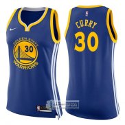 Camiseta Mujer Warriors Stephen Curry Icon 2017-18 Azul
