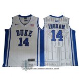 Camiseta NCAA Duke Blue Devils Brandon Ingram Blanco