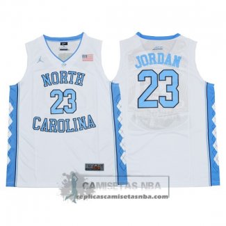 Camiseta NCAA North Carolina Jordan Blanco