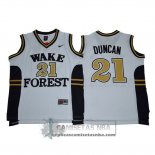 Camiseta NCAA Wake Forest Demon Deacons Tim Duncan Blacno
