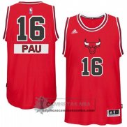 Camiseta Navidad Bulls Gasol 2014 Rojo