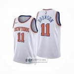 Camiseta New York Knicks Jalen Brunson NO 11 Association 2024-25 Blanco