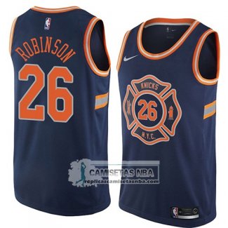 Camiseta New York Knicks Mitchell Robinson Ciudad 2018 Azul