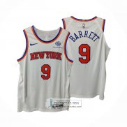 Camiseta New York Knicks RJ Barrett NO 9 Association Autentico Blanco