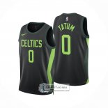 Camiseta Nino Boston Celtics Jayson Tatum NO 0 Ciudad 2024-25 Negro