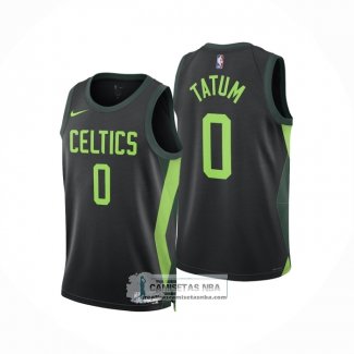 Camiseta Nino Boston Celtics Jayson Tatum NO 0 Ciudad 2024-25 Negro