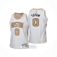 Camiseta Nino Boston Celtics Jayson Tatum NO 0 Ciudad 2025-26 Blanco