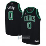 Camiseta Nino Boston Celtics Jayson Tatum NO 0 Statement Negro