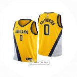 Camiseta Nino Indiana Pacers Tyrese Haliburton NO 0 Statement 2024-25 Amarillo