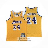 Camiseta Nino Los Angeles Lakers Kobe Bryant NO 24 Hardwood Classic Amarillo