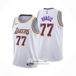 Camiseta Nino Los Angeles Lakers Luka Doncic NO 77 Association 2024-25 Blanco