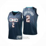 Camiseta Nino Oklahoma City Thunder Shai Gilgeous Alexander NO 2 Ciudad 2025-26 Azul