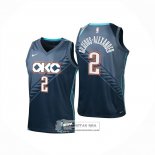 Camiseta Nino Oklahoma City Thunder Shai Gilgeous Alexander NO 2 Ciudad 2025-26 Azul