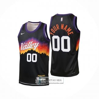 Camiseta Nino Phoenix Suns Personalizada Ciudad 2025-26 Negro