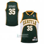 Camiseta Nino Seattle SuperSonics Kevin Durant NO 35 Mitchell & Ness 2007-08 Verde