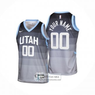 Camiseta Nino Utah Jazz Personalizada Ciudad 2025-26 Gris