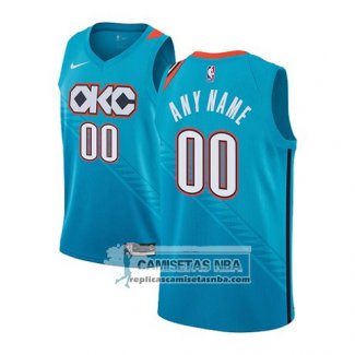 Camiseta Oklahoma City Thunder Personalizada Ciudad 2018-19 Azul