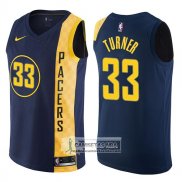 Camiseta Pacers Myles Turner Ciudad 2017-18 Azul