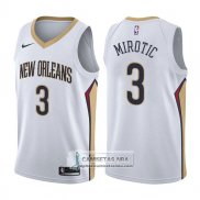 Camiseta Pelicans Nikola Mirotic Association 2017-18 Blanco