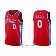 Camiseta Philadelphia 76ers Tyrese Maxey NO 0 Statement 2020-21 Rojo