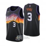 Camiseta Phoenix Suns Chris Paul Ciudad 2020-21 Negro