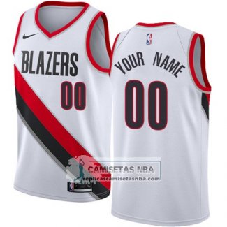 Camiseta Portland Trail Blazers Personalizada 2017-18 Blanco