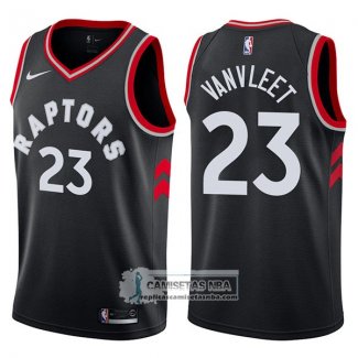 Camiseta Raptors 2017-18 Rojo Vanvleet Statement 2017-18 Negr