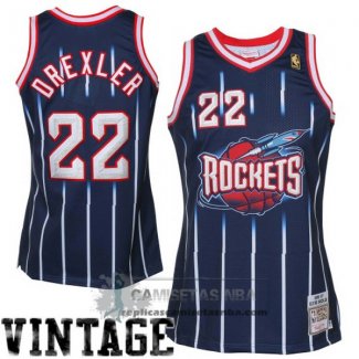 Camiseta Retro Rockets Drexler Azul