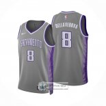 Camiseta Sacramento Kings Matthew Dellavedova NO 8 Ciudad 2022-23 Gris