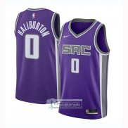 Camiseta Sacramento Kings Tyrese Haliburton Icon 2020-21 Negro