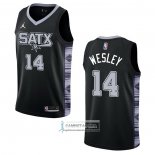 Camiseta San Antonio Spurs Blake Wesley NO 14 Statement 2022-23 Negro