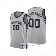 Camiseta San Antonio Spurs Personalizada Statement 2025-26 Gris