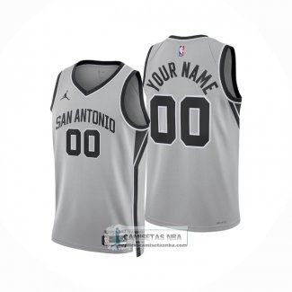 Camiseta San Antonio Spurs Personalizada Statement 2025-26 Gris