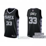 Camiseta San Antonio Spurs Tre Jones NO 33 Statement 2022-23 Negro
