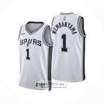 Camiseta San Antonio Spurs Victor Wembanyama NO 1 Association 2024-25 Blanco
