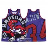 Camiseta Toronto Raptors Hakeem Olajuwon Mitchell & Ness Big Face Violeta