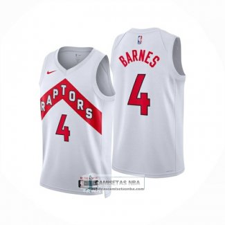 Camiseta Toronto Raptors Scottie Barnes NO 4 Association 2024-25 Blanco