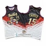 Camiseta Toronto Raptors Vince Carter Mitchell & Ness Negro Rojo