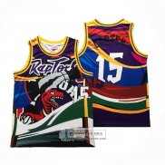 Camiseta Toronto Raptors Vince Carter Rainbow Classic Negro