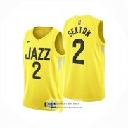 Camiseta Utah Jazz Colin Sexton NO 2 Icon 2024-25 Amarillo