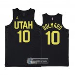 Camiseta Utah Jazz Leandro Bolmaro NO 10 Statement 2022-23 Negro