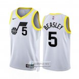 Camiseta Utah Jazz Malik Beasley NO 5 Association 2022-23 Blanco